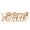 Emma and Oliver 24"W x 48"L Rectangular Plastic Height Adjustable Activity Table Set with 6 Chairs